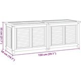  Kutija za pohranu s vrećom 150x50x53 cm masivna tikovina | shoptok.hr