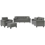  4-dijelni set sofa s jastucima tamnosivi od mikrovlakana | shoptok.hr
