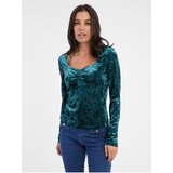 Orsay Women's Petrol Velvet Top - Women's Cene