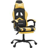 The Living Store Gaming stol z oporo za noge črno in zlato umetno usnje - Gaming Stol, (21625122) | Shoptok.si