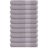vidaXL Brisače za savno 10 kos siva 80x200 cm 360 g/m² 100% bombaž | Shoptok.si