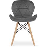 OSKAR LAGO Baršunasta Stolica - Siva x 1 | shoptok.hr