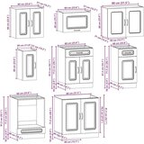 vidaXL 8-dijelni set kuhinjskih ormarića Kalmar konstruiranog drva | shoptok.hr