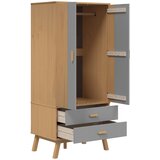  Ormar OLDEN sivo-smeđi 76,5 x 53 x 172 cm od masivne borovine | shoptok.hr