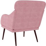  Fotelja ružičasta 63 x 76 x 80 cm baršunasta | shoptok.hr