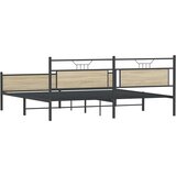  Metalni okvir kreveta bez madraca boja hrasta sonome 200x200 cm | shoptok.hr