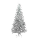 vidaXL Božićno drvce s 300 LED svjetlima s stalakom Srebrno 240 cm PET | shoptok.hr