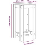 vidaXL Barska miza rjavi hrast 51x50x103,5 cm inženirski les | Shoptok.si