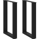 vidaXL Noge stolića za kavu U-oblika 2 kom crne 50x(72-73) cm čelik | shoptok.hr