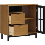  Komoda sa staklenim vratima FLAM 80x40x80 cm masivna borovina | shoptok.hr