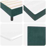  LED Box Spring Krevet Tamnozelena 160 x 200 cm Baršun | shoptok.hr