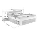 MID.YOU posteljna garnitura bela, beton | Shoptok.si
