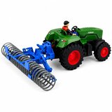 Rc Green Tractor with Roller and Farmer 1:24 Remote Controlled | Shoptok.si