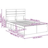 Konstrukcija postelje Bela 120 x 200 cm Masivno borovo les, (5000102795) | Shoptok.si