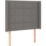  Posteljno vzglavje temno sivo 83x16x118/128 cm blago, (20793571) | Shoptok.si