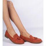 D/CEO marka niezdefiniowana Orange loafers made of eco-suede with fringes Marimel | ePonuda.com