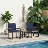  Set vanjskog namještaja 3 pcs Siva i tamnoplava poliratan | shoptok.hr