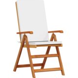  Zložljivi vrtni stoli z blazinami 8 kosov iz trdega tikovega lesa - - Rjava - 87.28 - 71.5 x 57 x 104 cm - | Shoptok.si