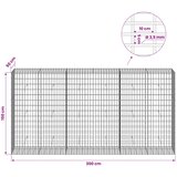  Gabion s žicom debljine 3,5 mm i mrežom 5x10 cm 300x50x150 cm | shoptok.hr