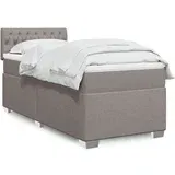 vidaXL Box spring postelja z vzmetnico taupe 80x200 cm blago