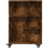 vidaXL Uska kolica za pohranu boja hrasta 48x13x68cm konstruirano drvo | shoptok.hr