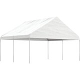  Sjenica s krovom bijela 4,46 x 5,88 x 3,75 m polietilen | shoptok.hr