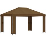 vidaXL Paviljon 4 × 3 m Taupe Poliester in jeklo 190, (5000219034) | Shoptok.si