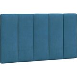 vidaXL Postelja z vzmetnico modra 90x200 cm žamet | Shoptok.si