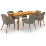  Jedilna garnitura 7-delna rjava | Shoptok.si