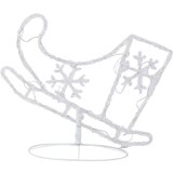 vidaXL Akrilni božićni sob sa saonicama 260 x 21 x 87 cm plavi | shoptok.hr