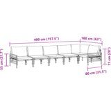 vidaXL Vrtna sedežna garnitura 6 pcs Antracitna Jeklo | Shoptok.si