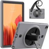 NIKCORP Ovitek za Samsung Galaxy Tab A7 10.4 s stojalom, ročajem in naramnim trakom, trislojna zaščita proti udarcem, siv, (5000138884) | Shoptok.si