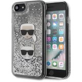 Karl Lagerfeld Originalen ovitek KLHCI8KCGLSL za iPhone 6 ali 7 ali 8 ali SE 2020 prozorna trda zaščita z bleščicami - Karl in Cene