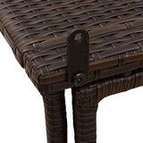 vidaXL Zložljiva vrtna miza Brown 90x51x75 cm Poly Rattan | Shoptok.si