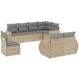 Maison Chic Seti vrtnega pohištva - Vrtna garnitura - Vrtni pohištvo set 8-delna z blazinami bež poli ratan, (21800238) | Shoptok.si
