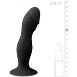 EasyToys želodov dildo z objemkami (črn) | Shoptok.si