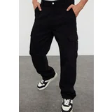 Trendyol Black Men's Cargo Pocket Baggy Trousers