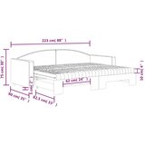vidaXL dnevni krevet na razvlačenje s madracima crni 80x200 cm tkanina | shoptok.hr