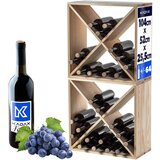 KADAX Stojalo za vino, leseno stojalo, 48 steklenic, omarica za alkohol, 104 cm, komplet 2 kosov, (5000362735) | Shoptok.si