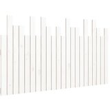 Maison Chic Stensko posteljno vzglavje - Vzglavna omarica belo 140x3x80 cm trdna borovina, (22078377) | Shoptok.si