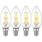 LED Lamp E14 4-Pack 40W 2700K Filament candle