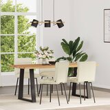 Maison Chic Jedilni stoli - Vzorci stoli 4 kosi krem žamet A783, (22031795) | Shoptok.si