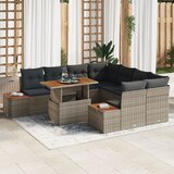 vidaXL set vrtnih sofa Set od 9 Siva Ratan i drvo Set vrtnih sofa Cijene