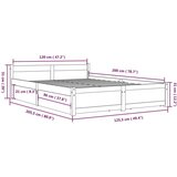  Posteljni okvir s predali 120x200 cm, (20601218) | Shoptok.si
