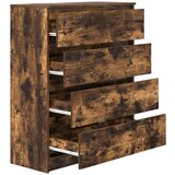 vidaXL Komoda boja dimljenog hrasta 80x35x99 cm konstruirano drvo | shoptok.hr