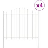  Vrtna Ograda 4 pcs Bijelo 170 x 165 cm Čelik s prahom premazan | shoptok.hr