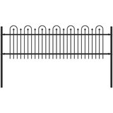  Spike Lok Ograja Črna 200 x 130 cm Prašno lakirano jeklo, (5000157798) | Shoptok.si