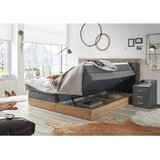 Esposa POSTELJA BOXSPRING 180 cm x 200 cm , tekstil, leseni material siva, naravne barve | Shoptok.si