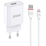 Superior su-p100 10.5w 2.1a micro beli kucni punjac ( p1212 ) | ePonuda.com