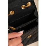 Fenzy Elegantna Manjša Ročna Torbica S Prešitim Detajlom, Črna | Shoptok.si